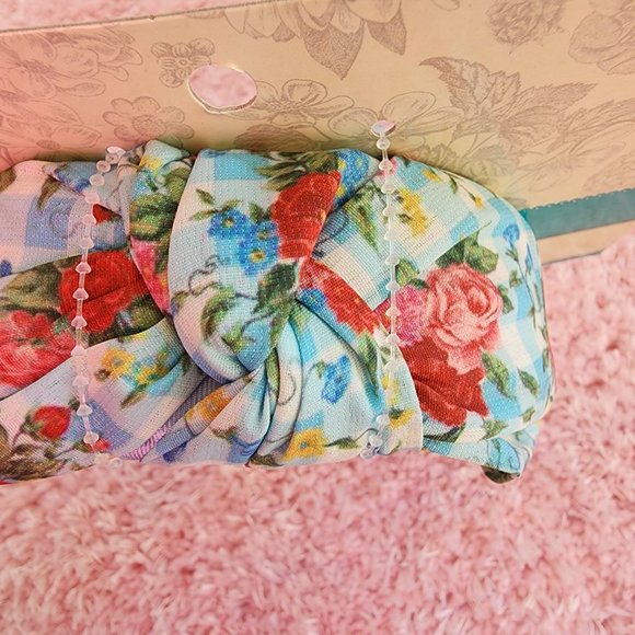 Pioneer Woman NWT sweet rose floral gingham print headband - Picture 6 of 7